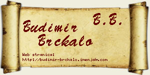 Budimir Brčkalo vizit kartica